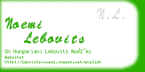 noemi lebovits business card